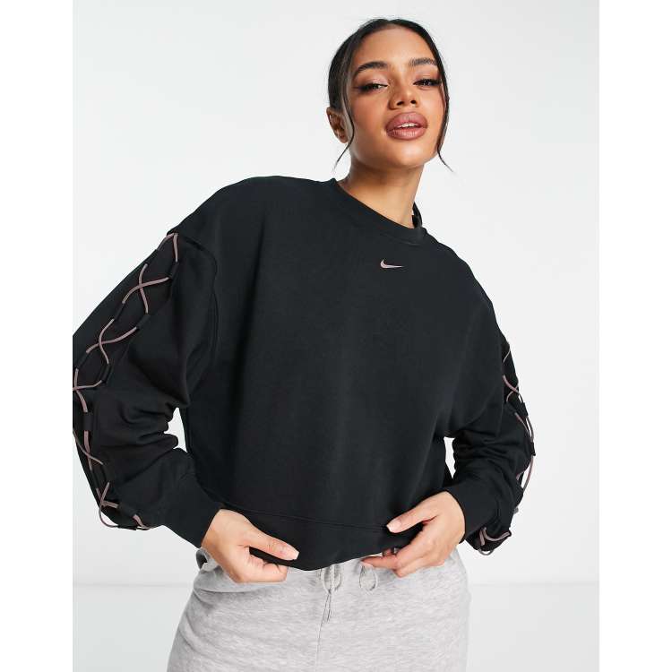 Nike Dri-FIT Get Fit Women's French Terry Graphic Crew-Neck Sweatshirt