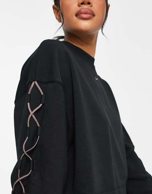 Nike lace hot sale up sweatshirt