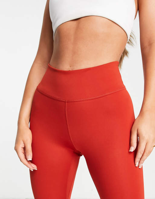 Nike One Training Sculpt Dri-FIT mid-rise gym leggings 2.0 in red