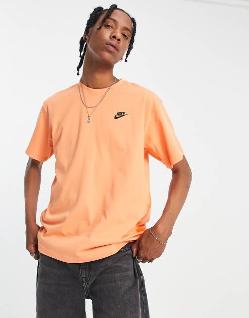 Nike - Orange letvægtsstrikket kortærmet T-shirt