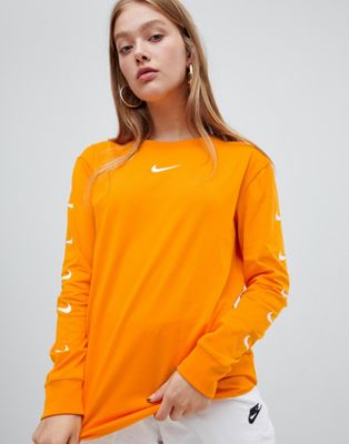 nike orange long sleeve shirt
