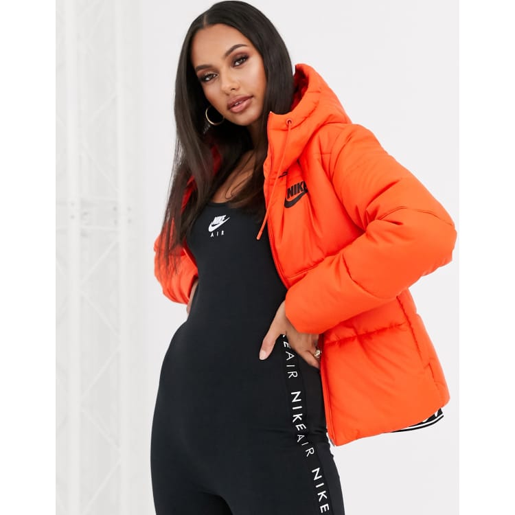 Orange winter hot sale jacket womens