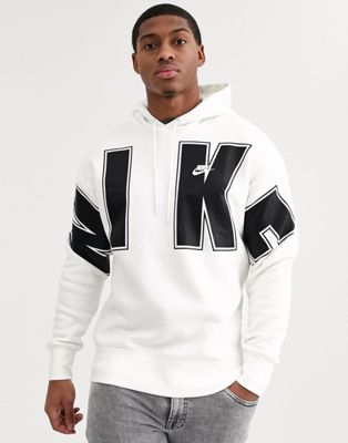 Nike overbranded hoodie in white