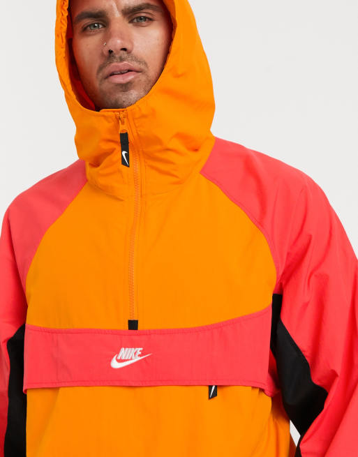 Pink and clearance orange nike windbreaker