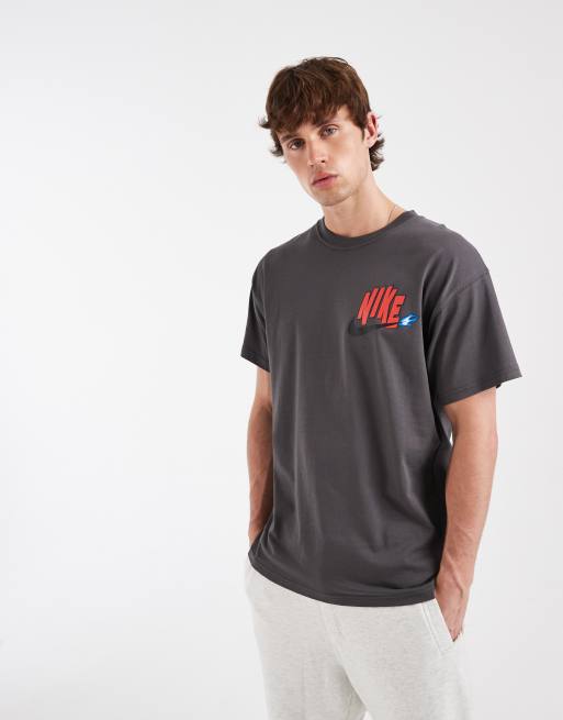 Nike – Oversize-T-Shirt in verwaschenem Grau mit Chili-Logoprint am Rücken, 2 von 5