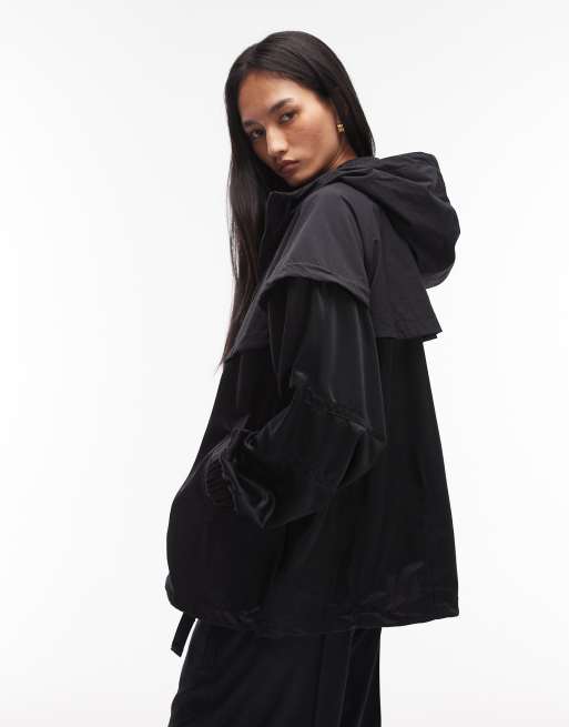 Nike – Oversize-Trainingsjacke aus Webstoff in Schwarz, 3 von 4