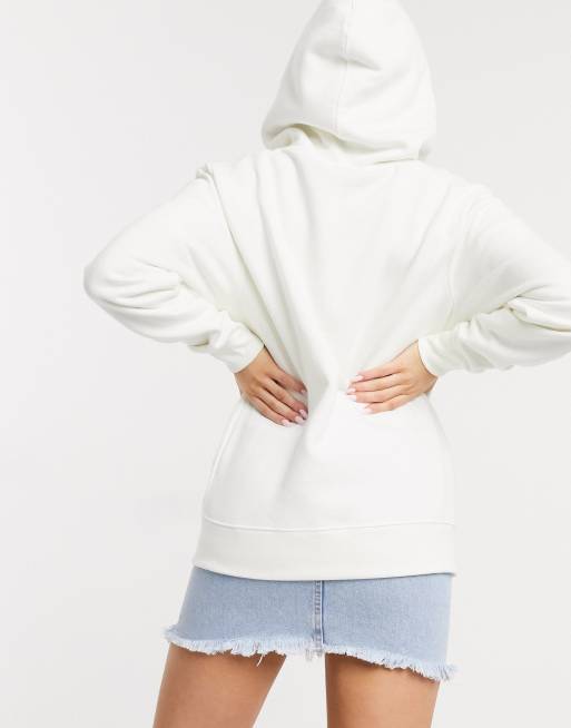 Nike oversized cream hoodie with triple swoosh