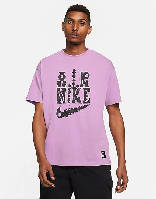 Nike oversized fit graphic t-shirt in pale purple | ASOS