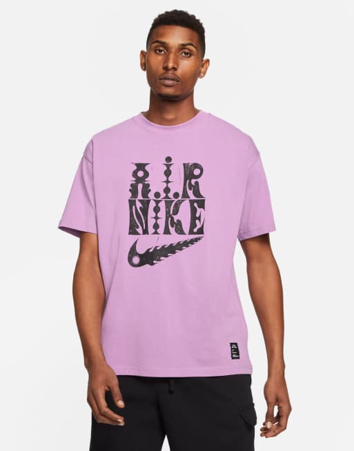 Nike oversized fit graphic t-shirt in pale purple | ASOS