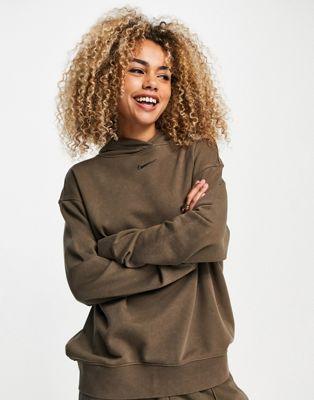 Nike oversized fleece hoodie in brown ombre - ASOS Price Checker