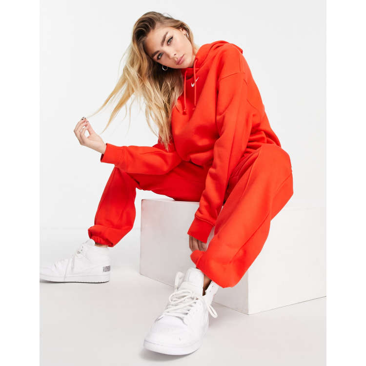 Nike oversized fleece jogger in chile red ASOS