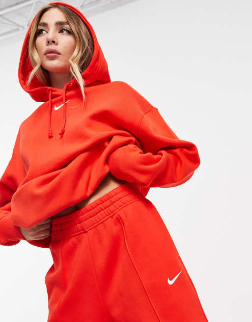 Nike oversized fleece jogger in chile red