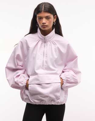 Nike Oversized Half Zip Jacket In Purple