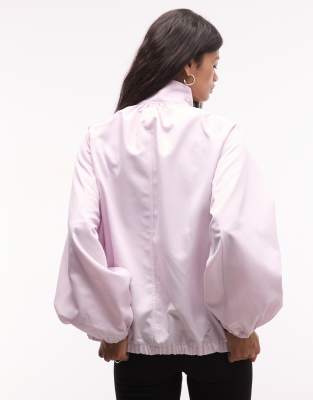 Nike Oversized Half Zip Jacket In Purple