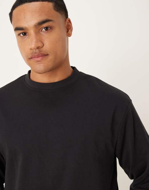 Nike - Oversized og kraftig sort T-shirt med lange ærmer, 5 af 5