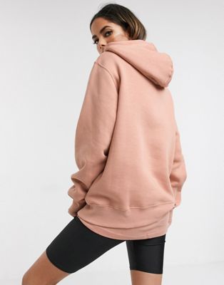 nike rose gold oversized hoodie