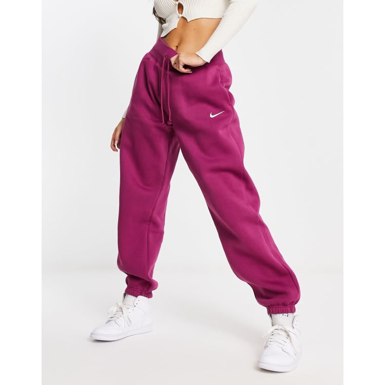 Nike Trend Fleece oversized cuffed sweatpants in pink, ASOS