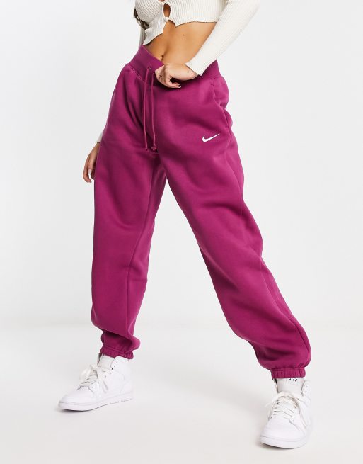 Nike Trend Fleece oversized cuffed sweatpants in pink, ASOS