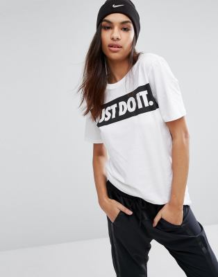 white nike just do it shirt