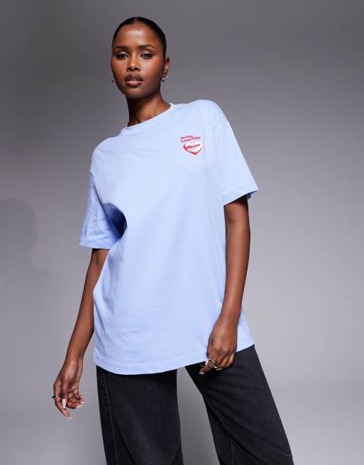 Nike - Oversized T-shirt met grafische print in blauw, 2 van 4