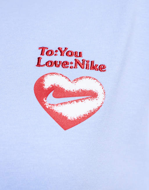Nike - Oversized T-shirt met grafische print in blauw, 4 van 4