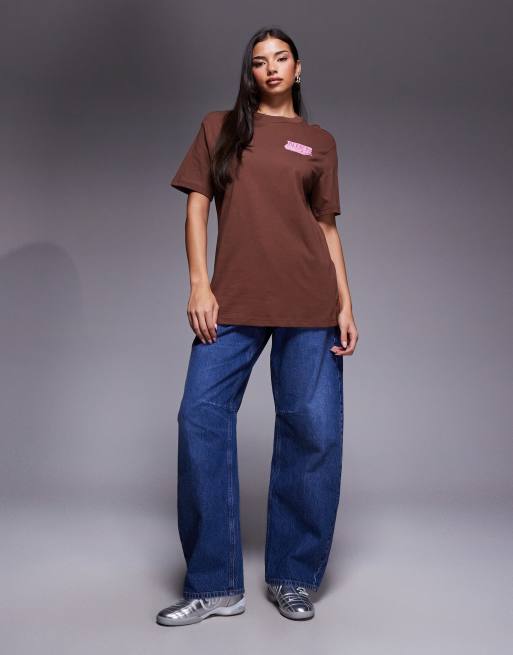 Nike oversized t-shirt with back graphic in brown , 2 of 4