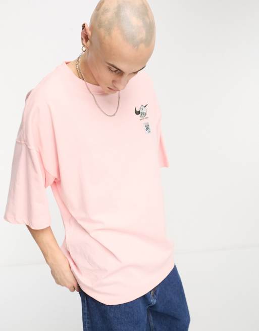 Nike oversized t-shirt with back print in pink