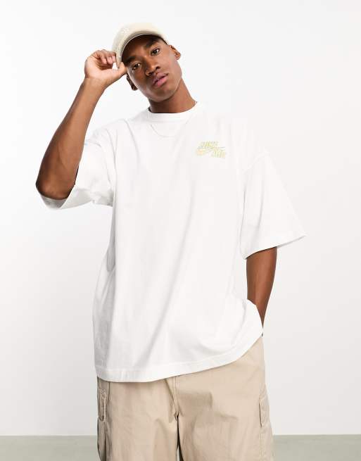 Nike oversized T shirt with back print in white