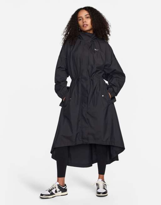 Nike oversized trench jacket in black 