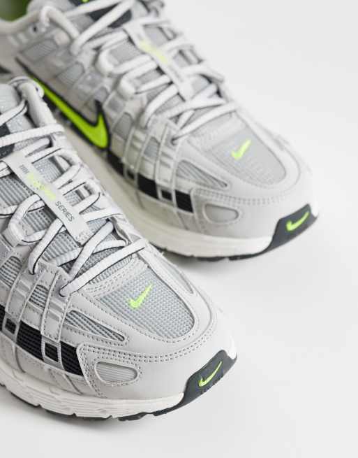 Nike - P-6000 - Baskets - Gris clair/vert fluo, 5 de 5