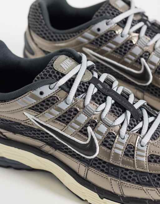 Nike P-6000 big lace trainers in metallic black, 4 of 5