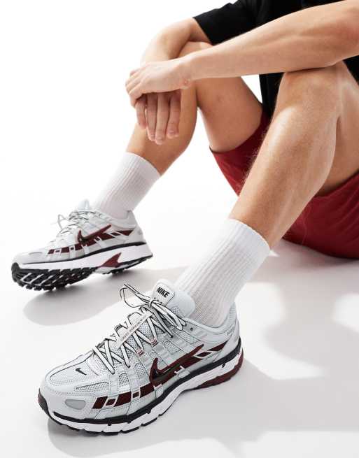 Nike – P-6000 – Buty sportowe w kolorze białym i bordowym