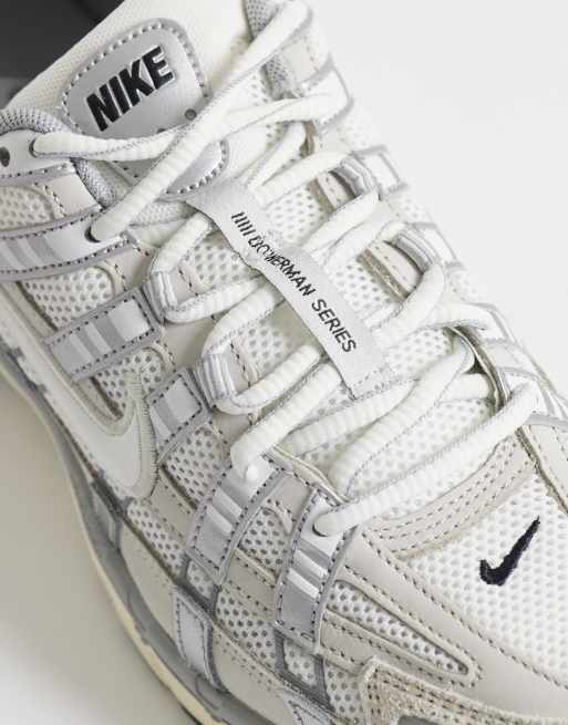 Nike – P-6000 – Naturvita sneakers i mocka, 4 av 5