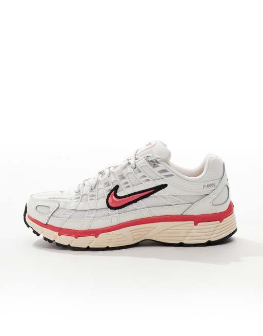 Nike – P-6000 – Naturvita träningsskor med rosa detaljer, 2 av 5