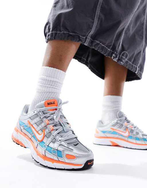Nike – P-6000 – Pomarańczowo-niebieskie buty sportowe