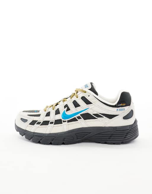 Nike P-6000 Premium cordura sneakers in black and beige