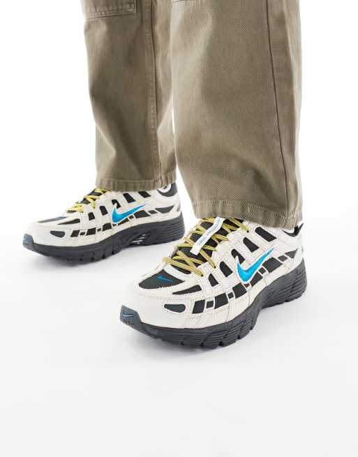 Nike P-6000 Premium cordura sneakers in black and beige
