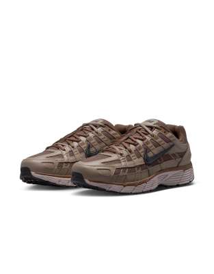 Кроссовки премиум-класса Nike P-6000 коричневого цвета