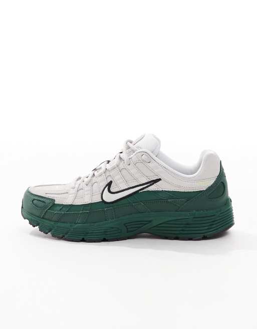 Nike P-6000 premium trainers in grey and green ASOS