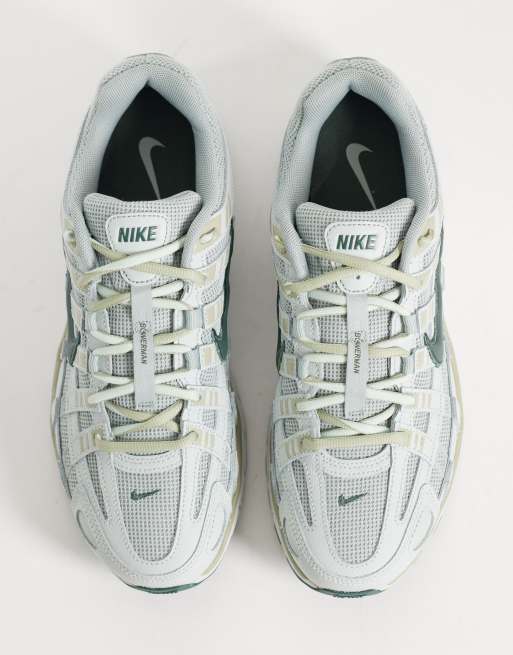 Nike P-6000 Premium trainers in light grey and green, 4 of 5