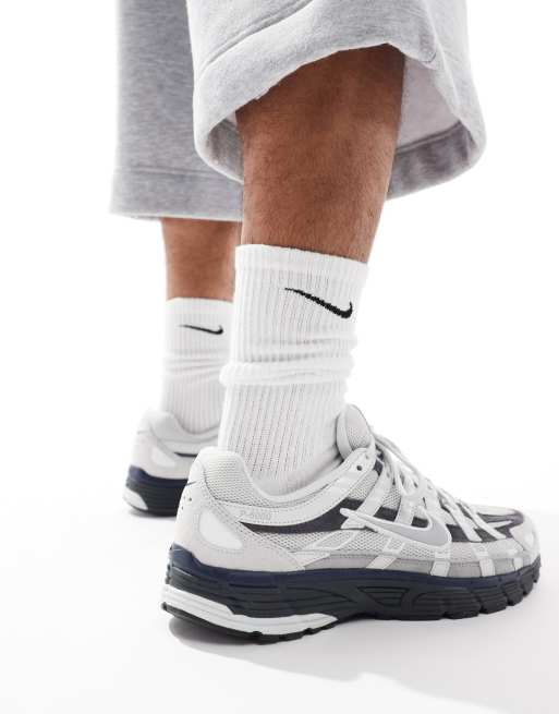Nike P-6000 premium trainers in white and dark grey, 3 of 5
