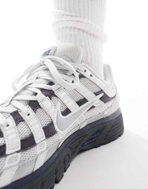 Nike P-6000 premium trainers in white and dark grey, 4 of 5