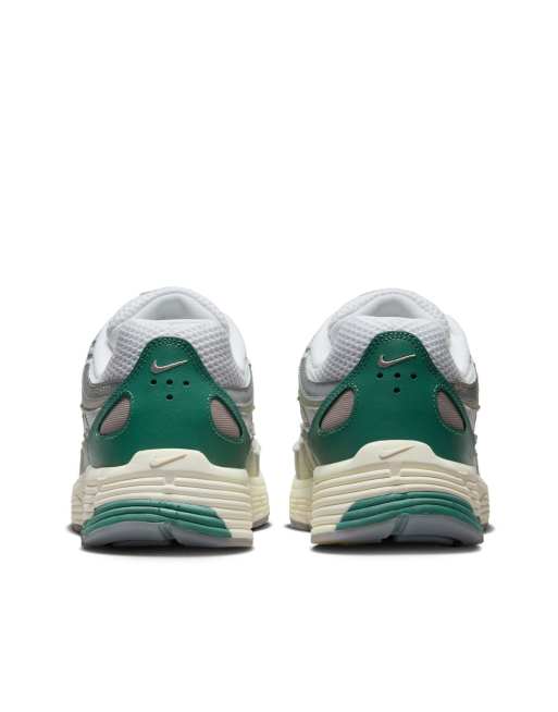 Nike P-6000 PRM sneakers in white and dark green