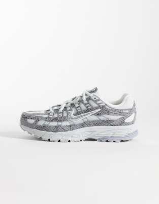 Nike Nike P-6000 SE trainers in white and snake print