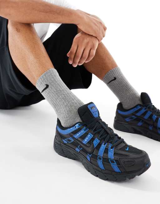 Nike – P-6000 – Sneaker in Schwarz und schimmerndem Blau, 4 von 5