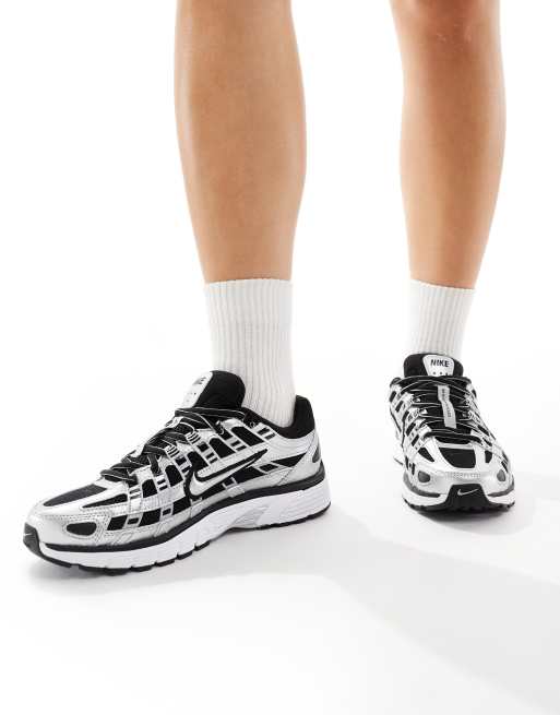 Nike - P-6000 - Sneakers argento e nere, 4 di 5