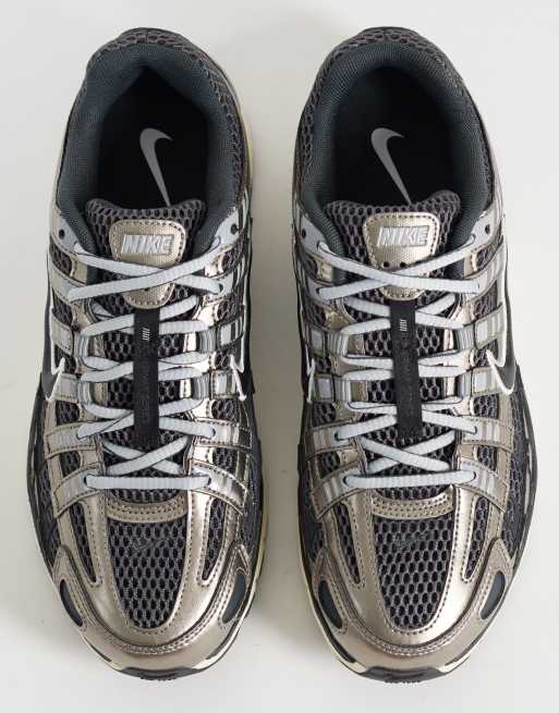Nike P-6000 sneakers con lacci grandi in nero metallizzato, 2 di 5