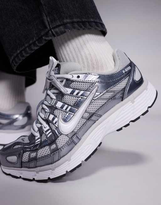 Nike - P-6000 - Sneakers grigio e argento, 3 di 5