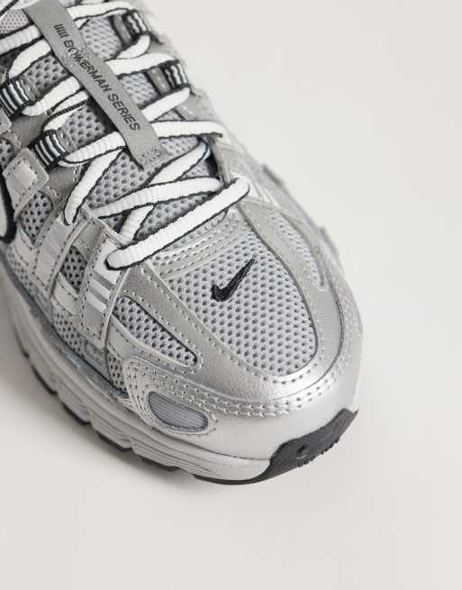 Nike P-6000 sneakers i grått och metallic silver, 4 av 5
