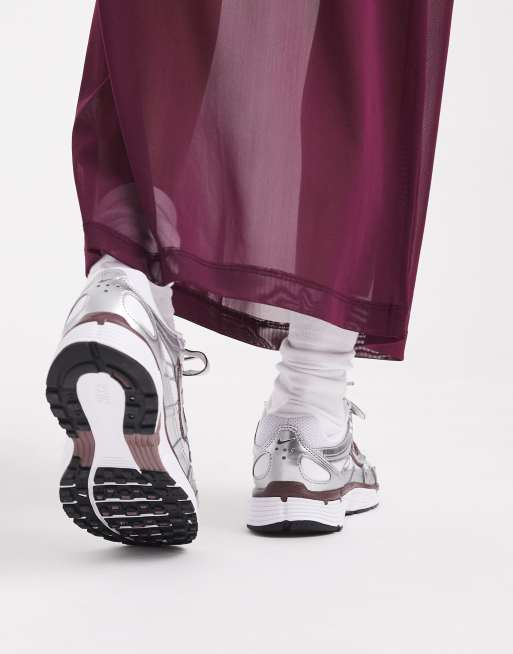 Nike - P-6000 - Sneakers i sølvfarve/brun, 5 af 5